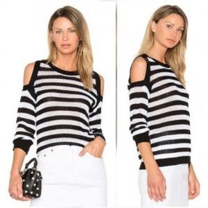rag & bone cold shoulder tracey crew sweater
